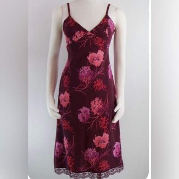 NWT ASO Express Midi Floral Midi‎ Slip Dress Rare Vintage y2k Hogwarts Yule Ball - Picture 1 of 11